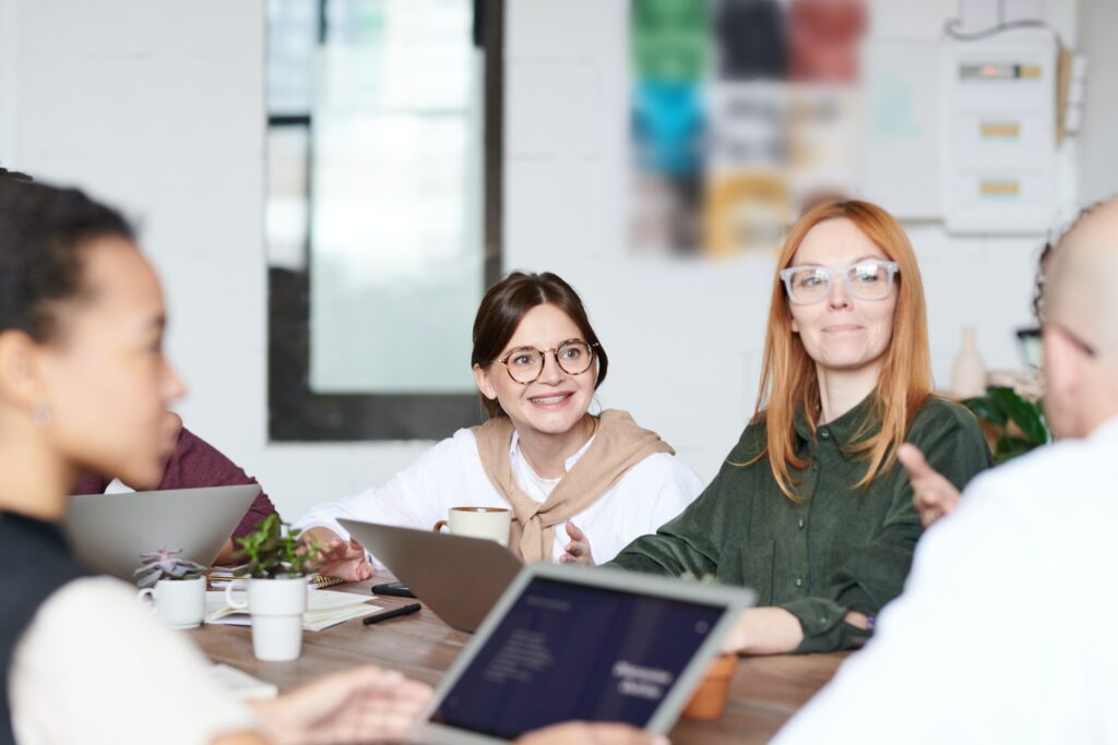 Two women in a meeting